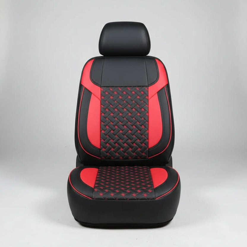 Premium Car Seat Cover - Black & Red