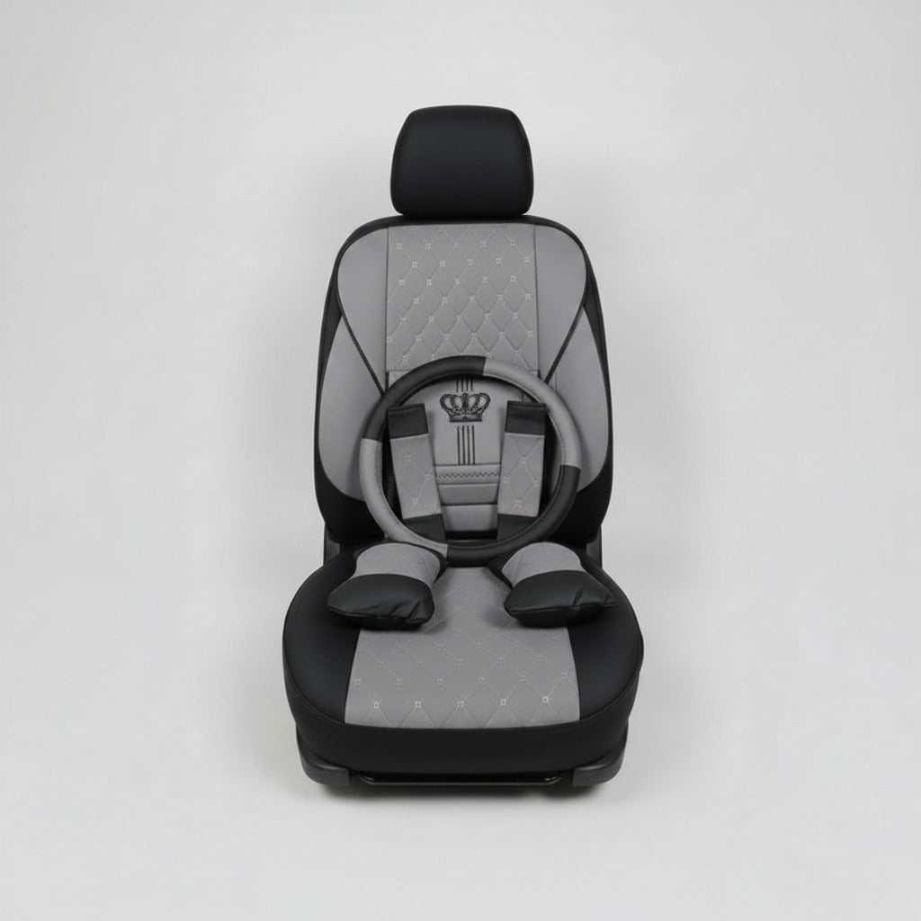 Grey & Black Crown Edition Car Interior Set