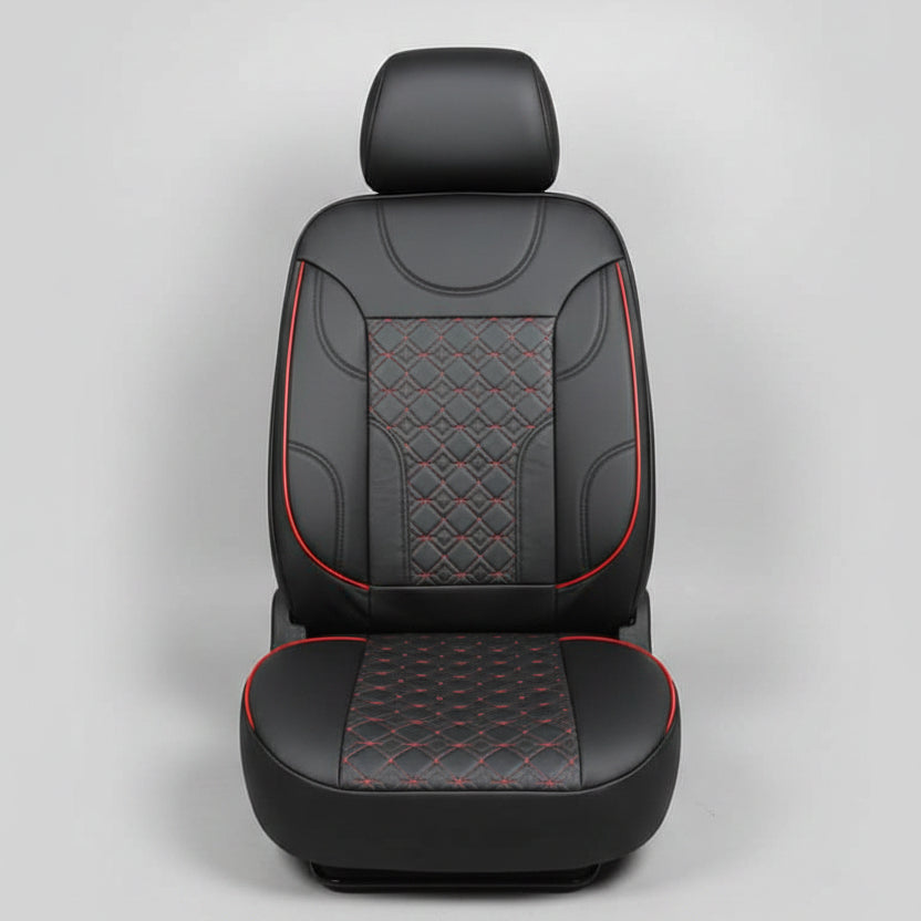 Sports Car Seat Cover - Black with Red Line