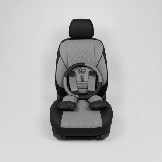 Grey & Black Crown Edition Car Interior Set
