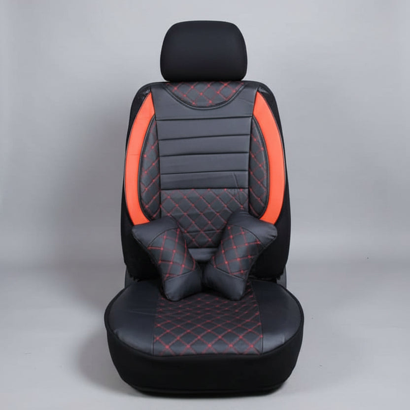 Sports Car Seat Cover Set - Black & Red