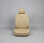 Beige Quilted Leather Car Seat Cover