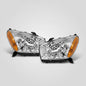 Toyota RAV4 Headlight Assembly 2008–2010 — Chrome Housing Amber Corner (Pair)